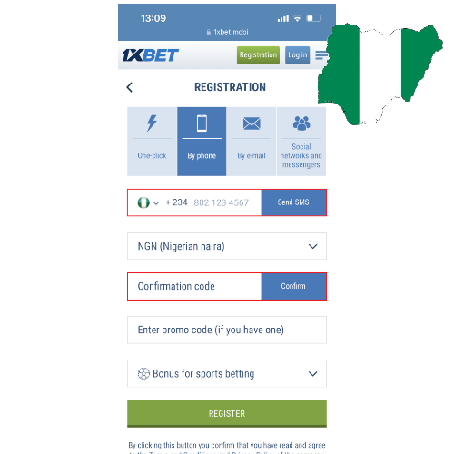 1xBet Registration