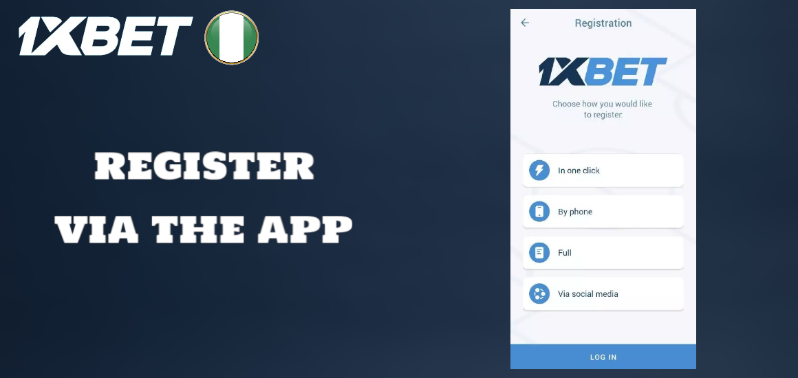 How to register in 1xBet via the app