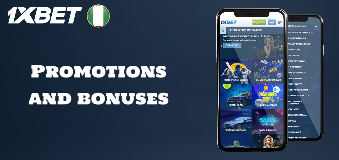 Promotions and bonuses in 1xBet mobile app